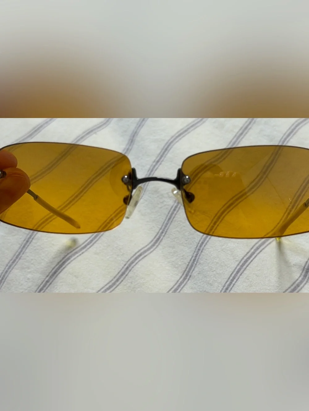 Authentic FENDISSIME SFE 026 Metal Rimless SMALL Sunglasses Italy